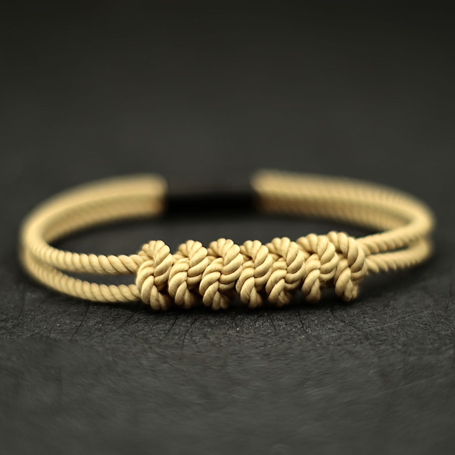Two-Tone Dragon-Patterned Braided Bracelet for Casual Wear